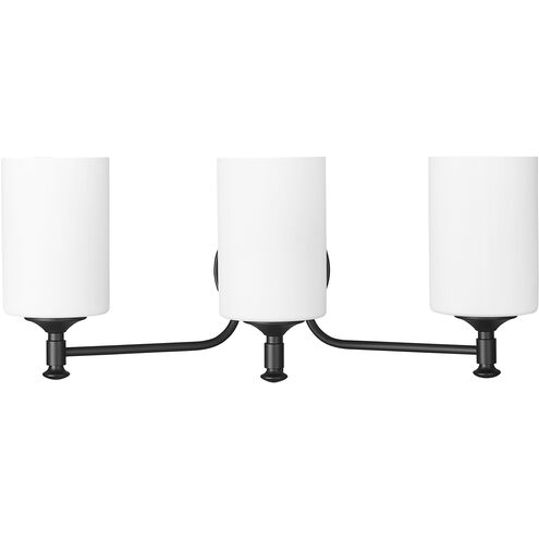 Ailey 3 Light 21.63 inch Matte Black Vanity Light Wall Light